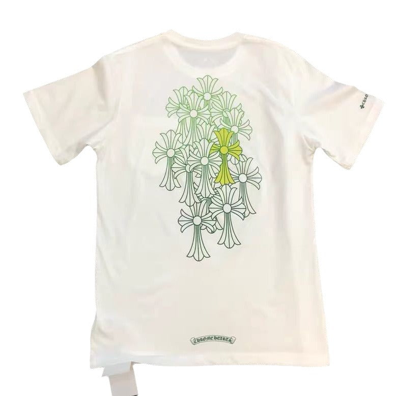 Chrome Heart T Shirts CH Horseshoe Croix Cross Sanskrit Casual Short Sleeve T-Shirt