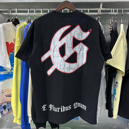 Godspeed T-shirts Skull Baseball Players Printed Cotton Casual Short Sleeves Men and Women