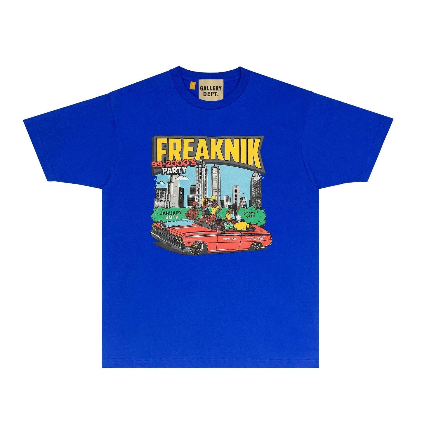 Gallery Dept T Shirt Retro Printed Loose Short-Sleeved Shirt