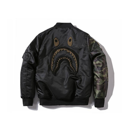 Bathing Ape Coat Autumn and Winter Fashion Brand Camouflage Sleeve Thickened Men's Casual Cotton-Padded Clothes Coat