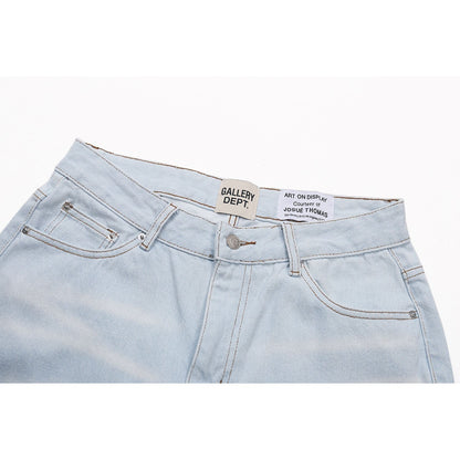 Gallery Dept Jeans Splicing Contrast Color Casual Denim Trousers