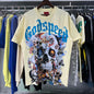 Godspeed T-shirts Skull Rose Printed Cotton Casual Short Sleeve Men and Women