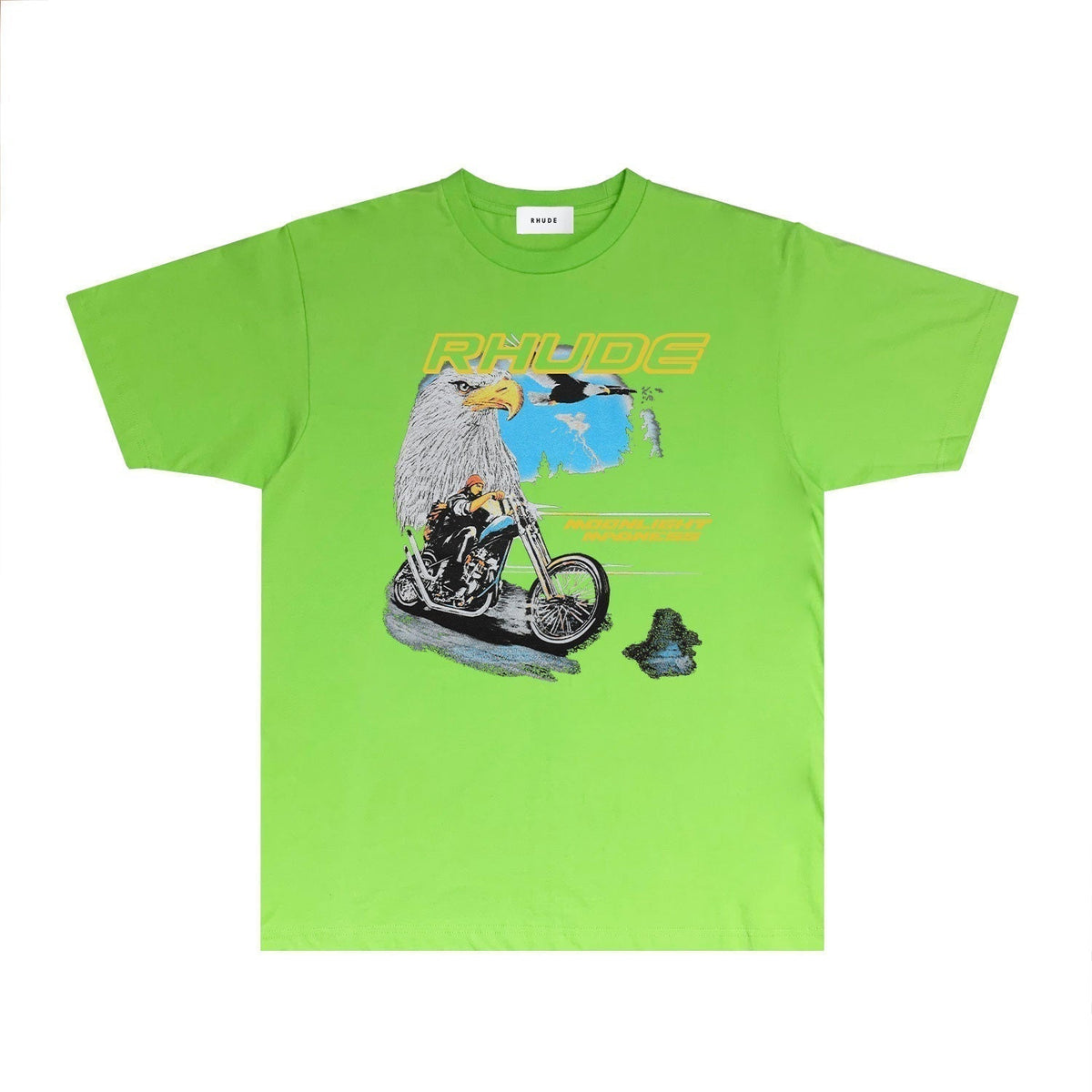 Rhude T-shirts Printed Trendy Pure Cotton