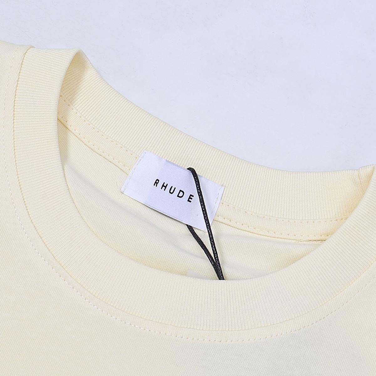 Rhude T-shirts Ski Print Cotton Short Sleeve Men and Women