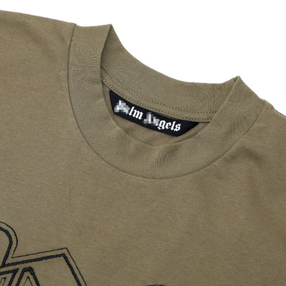 Palm Angels T-shirt Embroidered Letter Logo Short Sleeve T-shirt