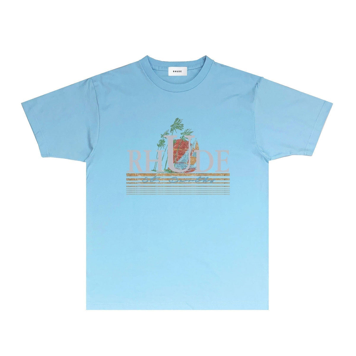 Rhude T-shirts Printed Trendy Pure Cotton