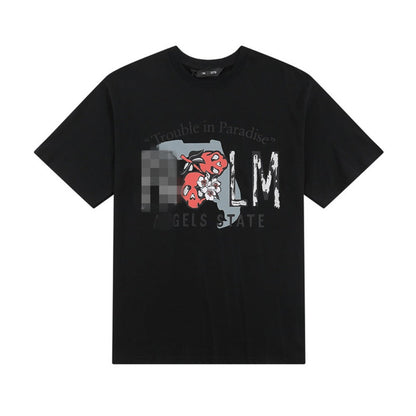 Palm Angels T-shirt Skull Letter Print Short Sleeve T-shirt