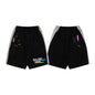 Gallery Dept Shorts Hand Painted Splash Ink Color Matching Casual Shorts