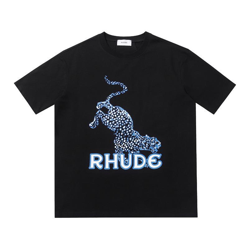 Rhude T-shirt Leopard Print Short Sleeve T-shirt