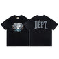 Gallery Dept T-Shirt Letter Pattern Washed Old Short Sleeve T-Shirt
