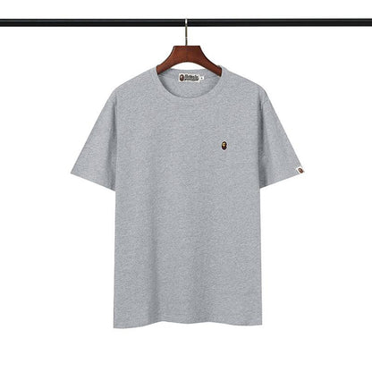 Bathing Ape T-Shirt Embroidered Ape Head Short Sleeve Cotton T-shirt