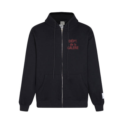 Gallery Dept Hoodie Alphabet Slogan Cardigan Hooded Sweater