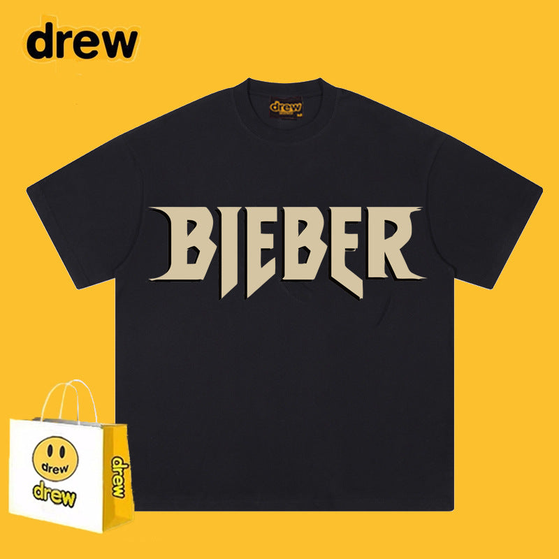 Drew T-shirts Loose Heavy Bieber