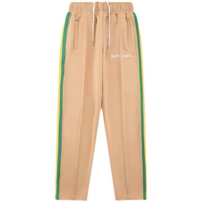 Palm Angle Pants Palm Angels Rainbow Striped Pants Men's and Women's Casual Trousers Loose Ins