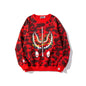 Bathing Ape Sweatshirts Spring and Autumn Shark Head Camouflage Pullover Sweater Thin Men and Women