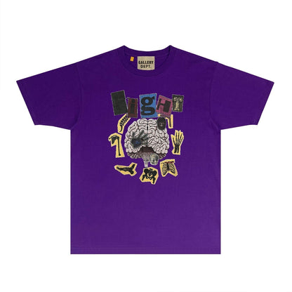 Gallery Dept T Shirt Retro Printed Loose Short-Sleeved Shirt