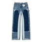 Gallery Dept Jeans handmade ink splashing splicing contrasting color micro-pull denim trousers