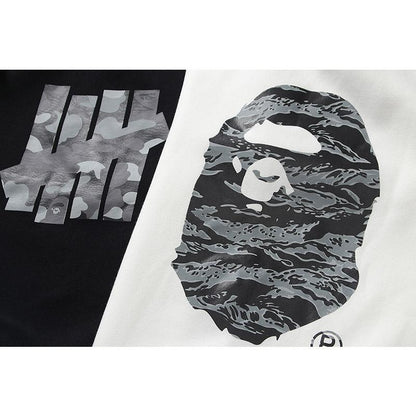 Bathing Ape Sweatshirts Printed Men's and Women's Casual Fleece-Lined Crew Neck Sweater