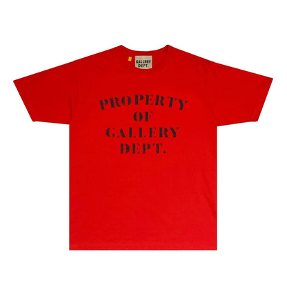 Gallery Dept T Shirt Retro Printed Loose Short-Sleeved Shirt