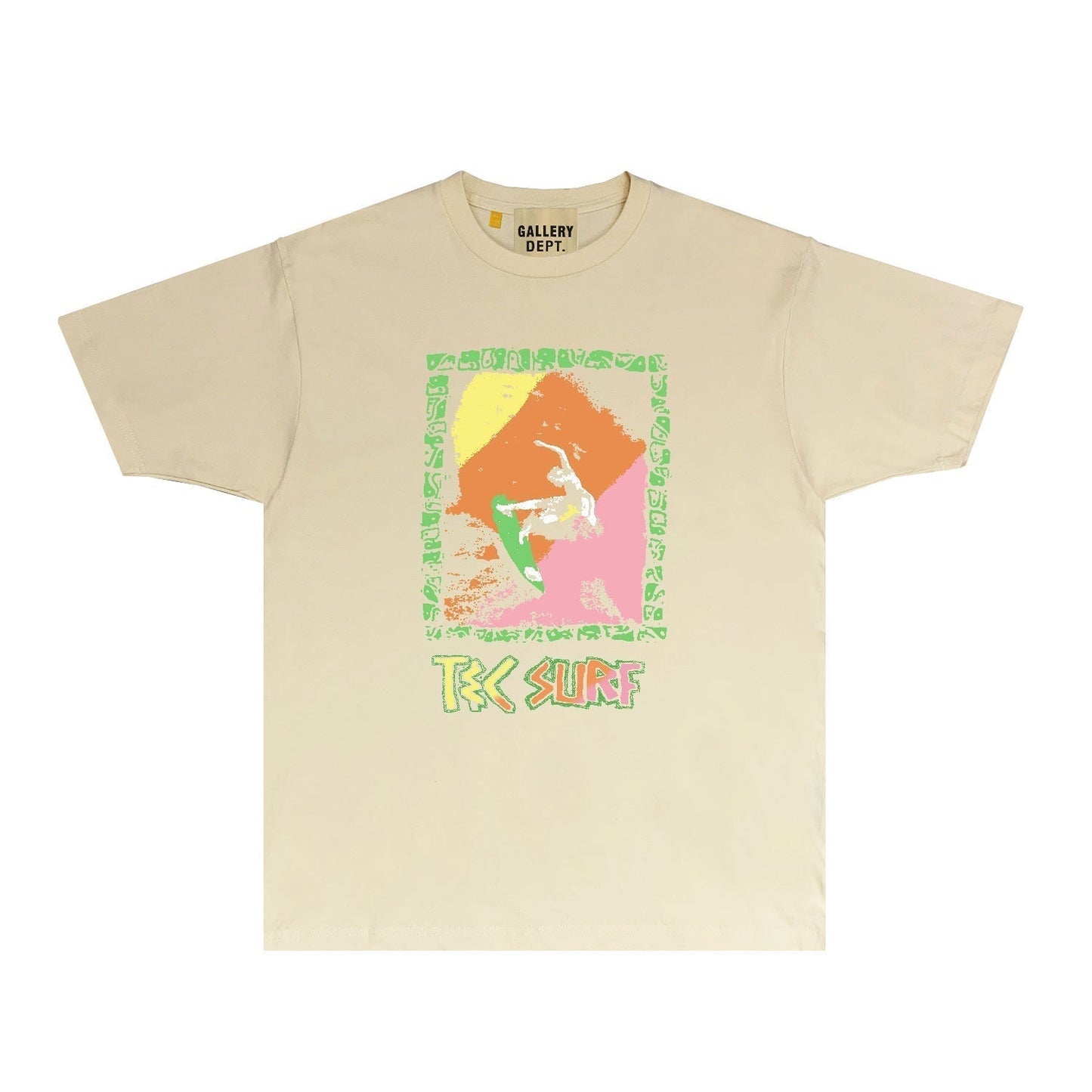 Gallery Dept T Shirt Retro Printed Loose Short-Sleeved Shirt