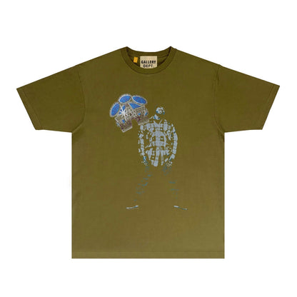 Gallery Dept T Shirt Retro Printed Loose Short-Sleeved Shirt