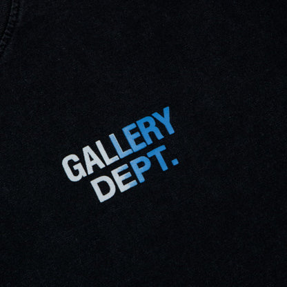 Gallery Dept T-shitrs Retro Washed Distressed Gradient Printing Short Sleeve